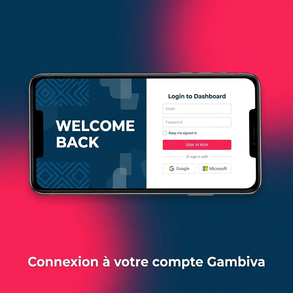 Connexion au compte Gambiva pour accéder aux jeux, paris sportifs et bonus en quelques étapes simples