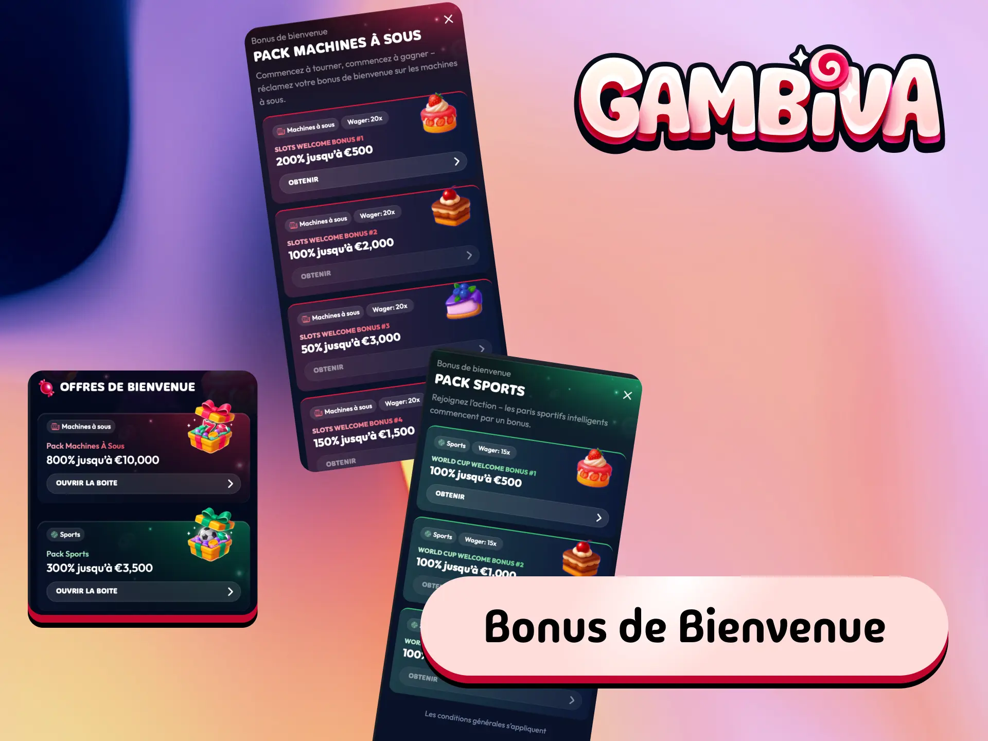 Activez le bonus de bienvenue Gambiva en installant l'application et en effectuant votre premier dépôt.