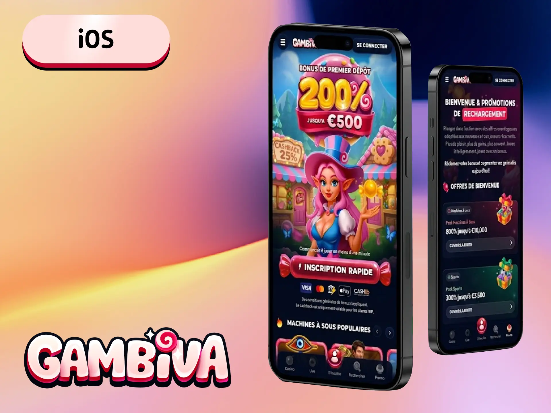 Installez l'application Gambiva France sur votre iPhone ou iPad en tant que PWA.