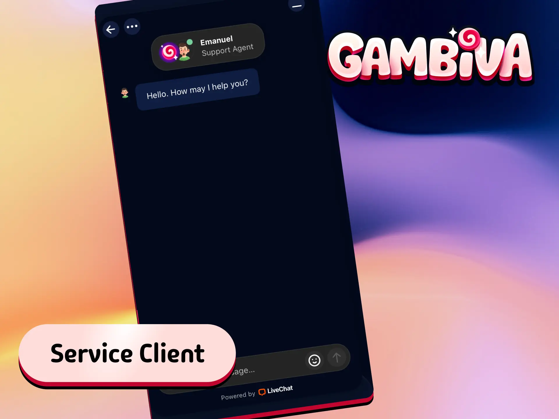 Contactez le service client Gambiva France par chat ou email pour toute question sur les retraits.