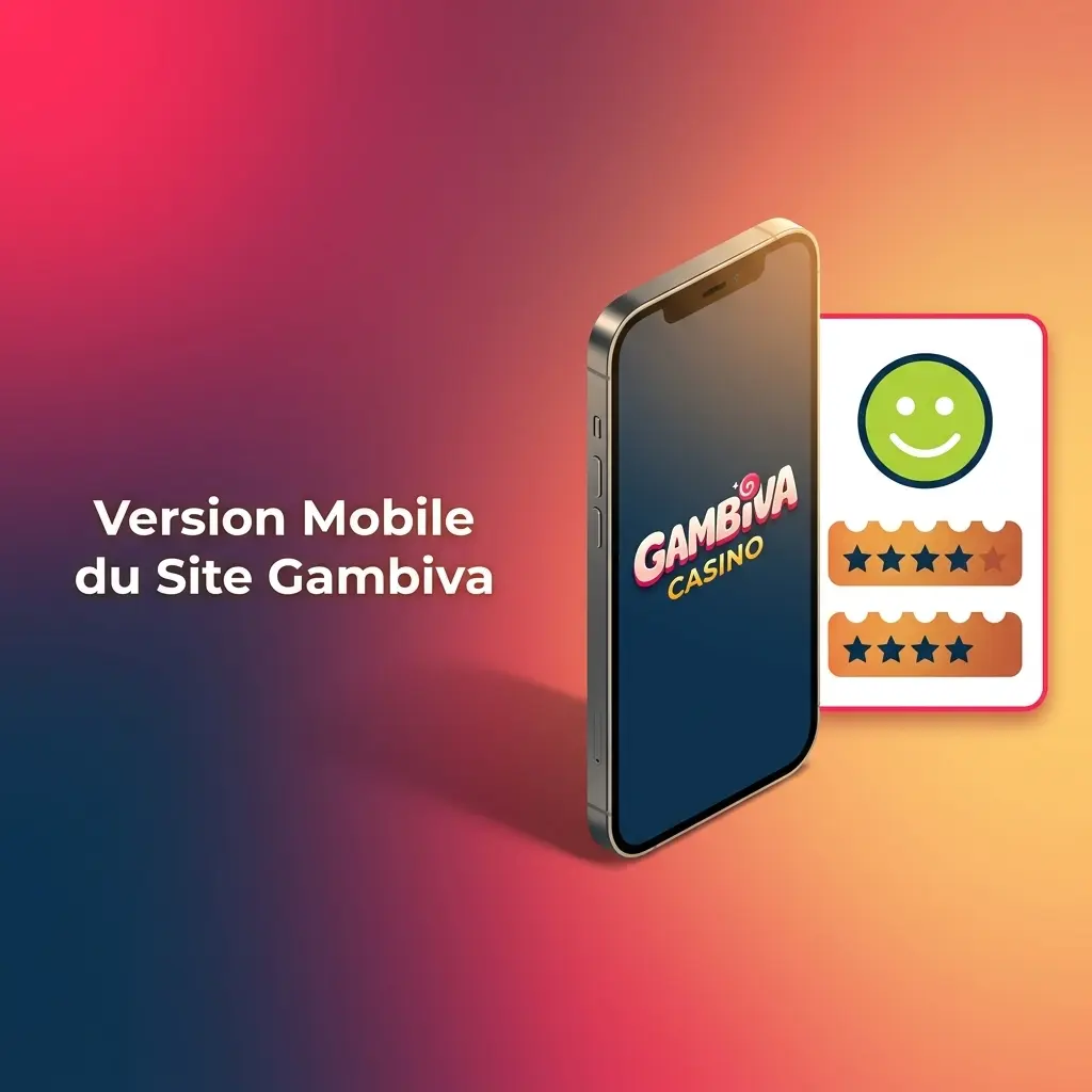 Version mobile du site Gambiva accessible sur smartphone et tablette sans téléchargement